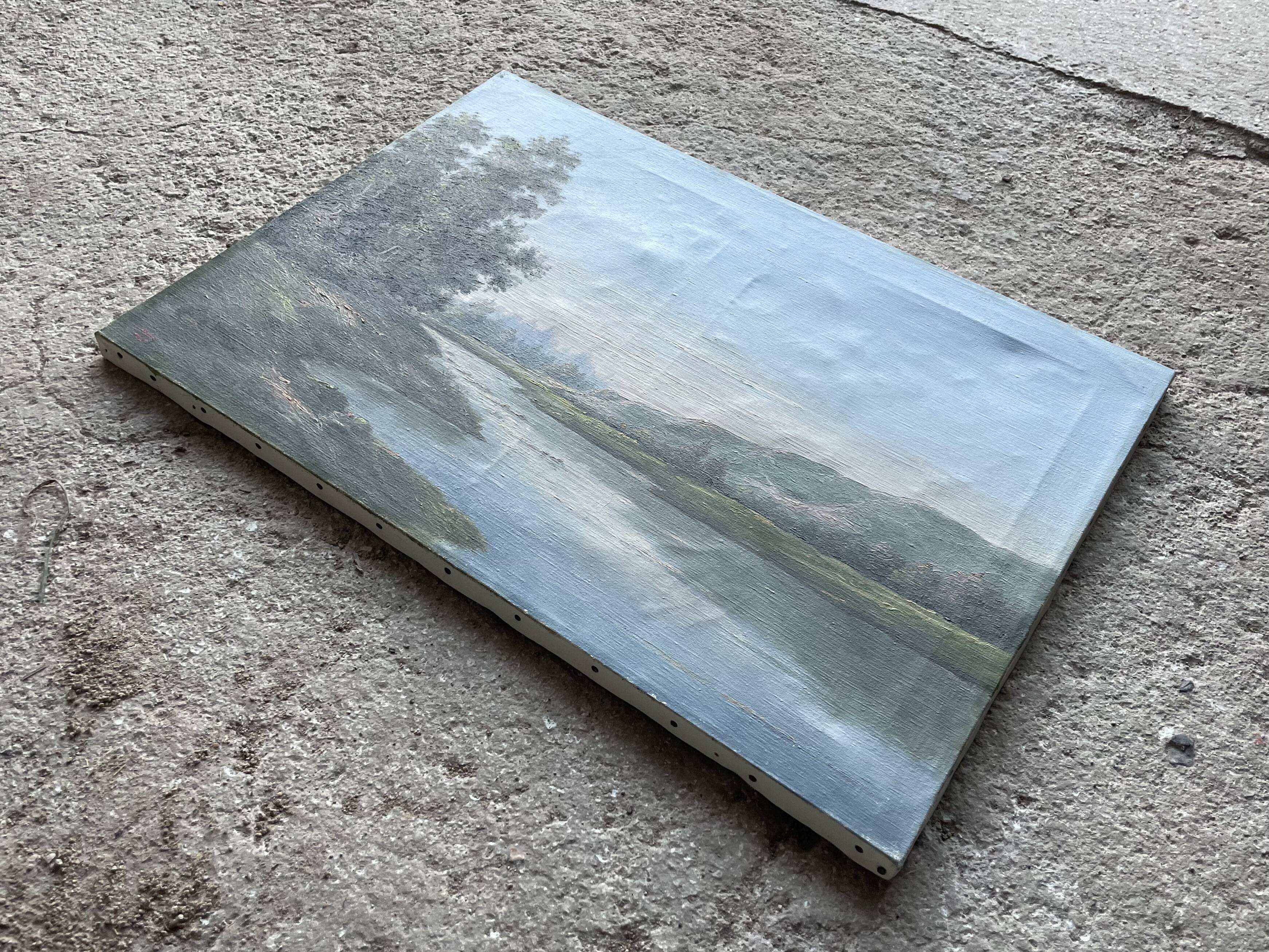 Painting, landscape signed E. Pirson 1969