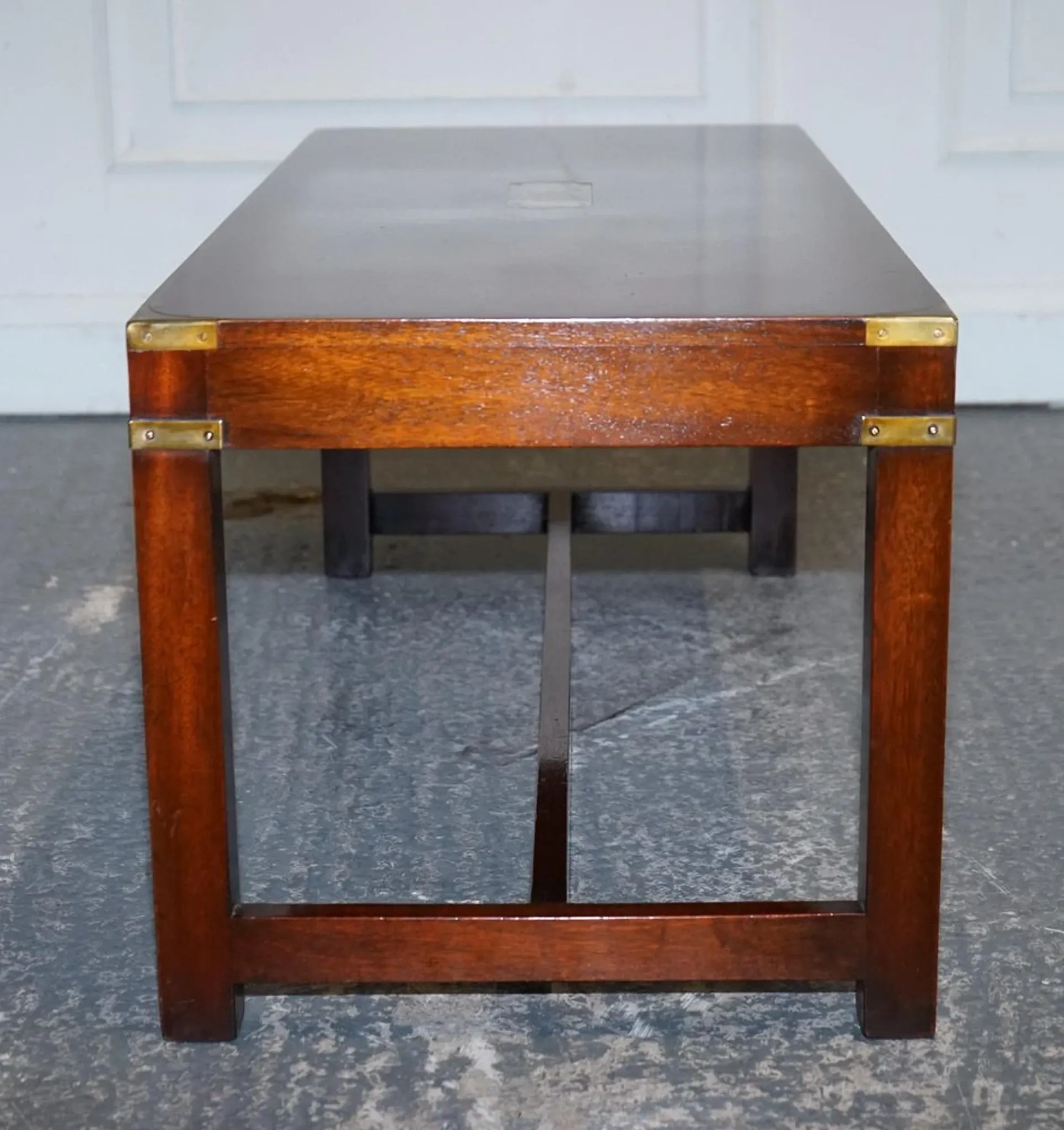Vintage Military Campaign Coffee Table by REH Kennedy