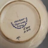 Dish henriot quimper flowers decoration hand