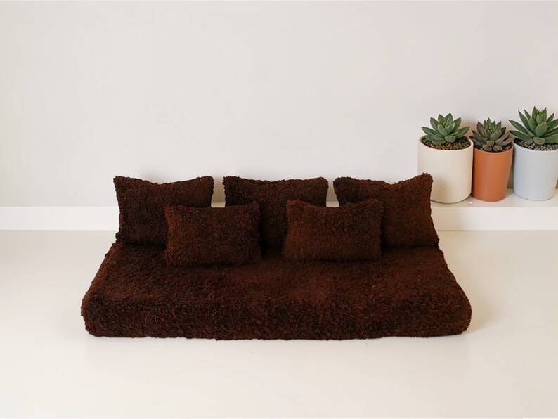 handmade Moroccan wool floor sofa