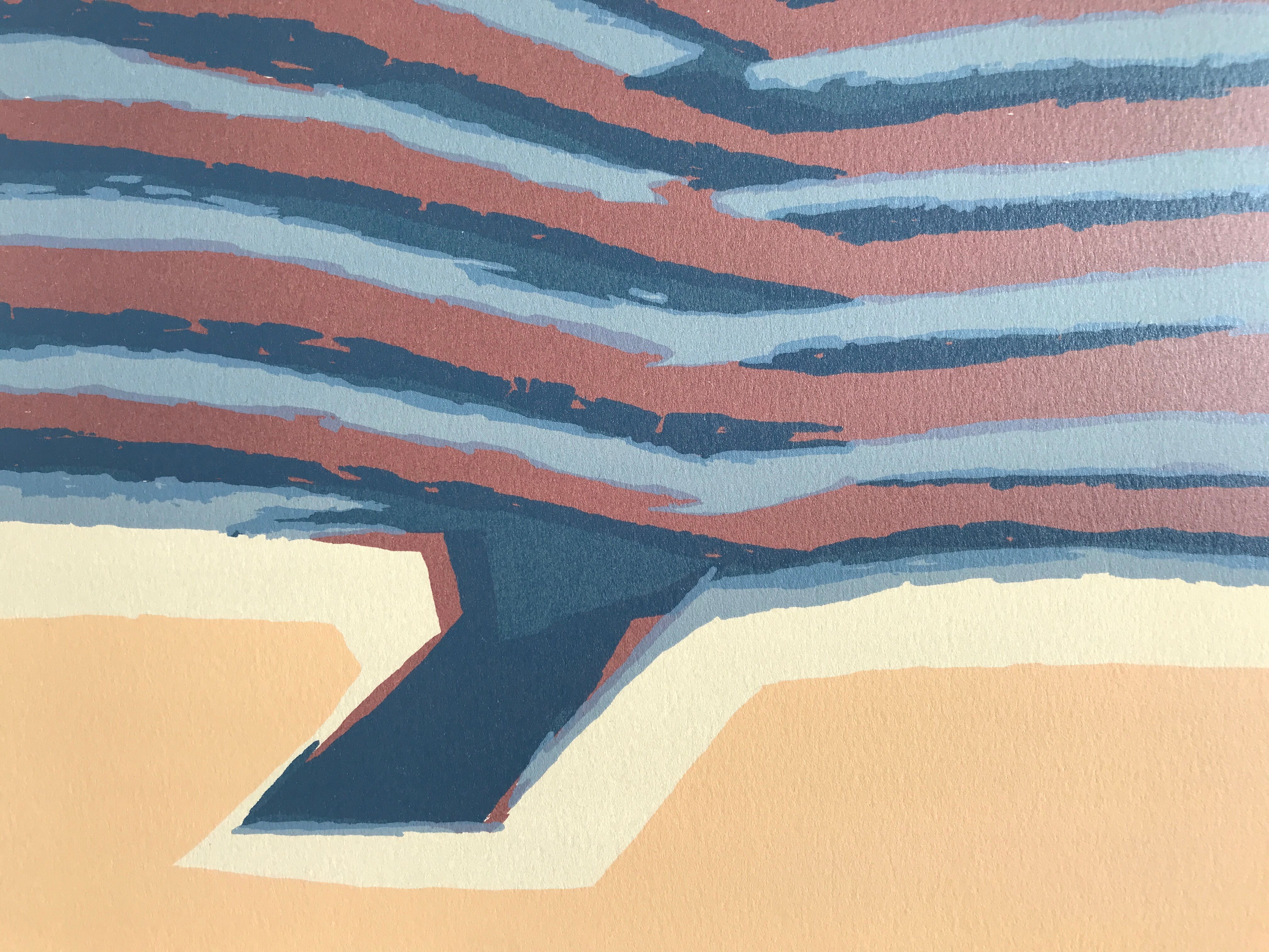 Original lithograph signed in pencil by Raoul UBAC, Earth V, 1978