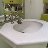 Vasque sur pied Lavabo Porcelaine Emaillée avec robinetterie Stella