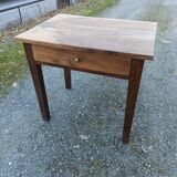 Firm table desk cherry walnut a drawer in front