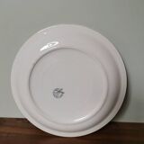 Vintage plate Moulin des Loups Orchies France flower pattern