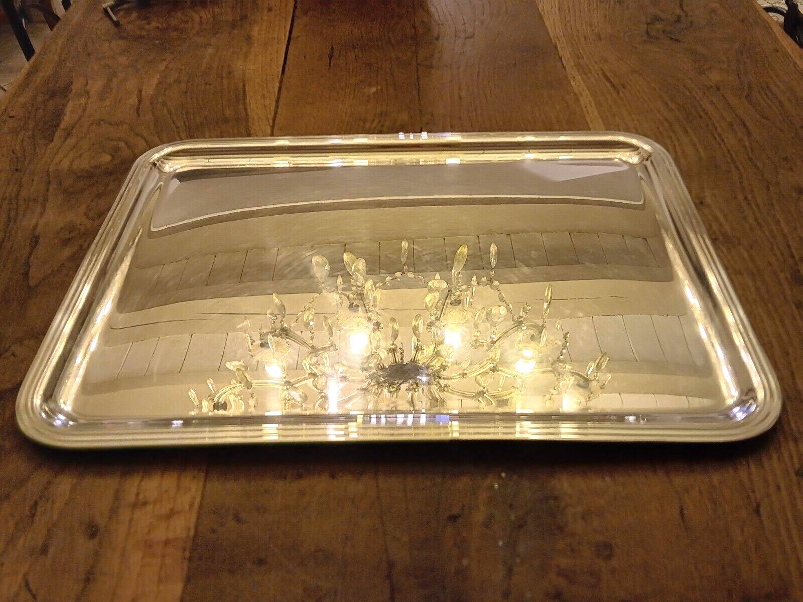 Christofle silver metal tray Albi model