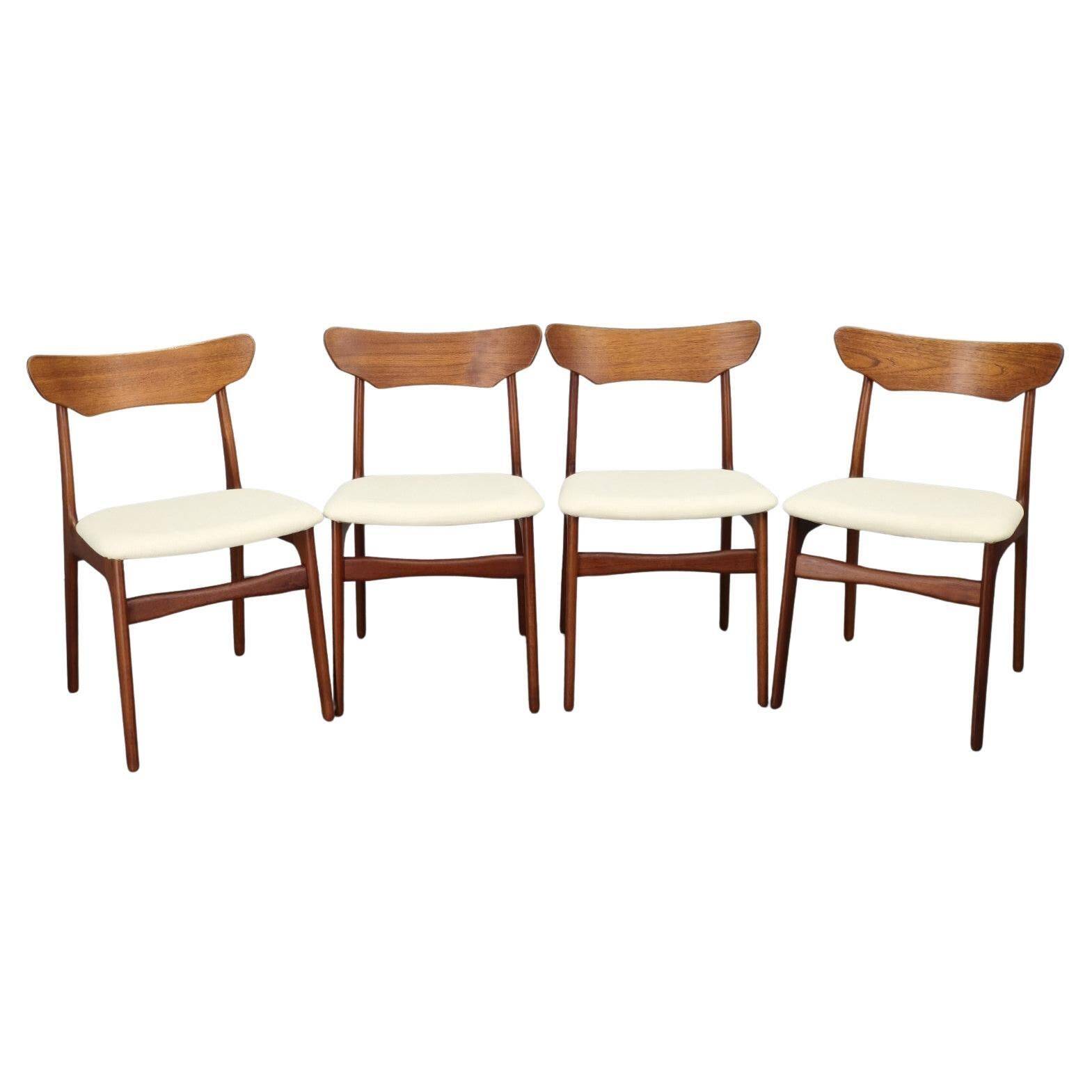 Set of 4 Danish Teak Dining Chairs by Schionning & Elgaard, 1960s