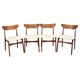 Set of 4 Danish Teak Dining Chairs by Schionning & Elgaard, 1960s