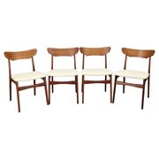 Set of 4 Danish Teak Dining Chairs by Schionning & Elgaard, 1960s