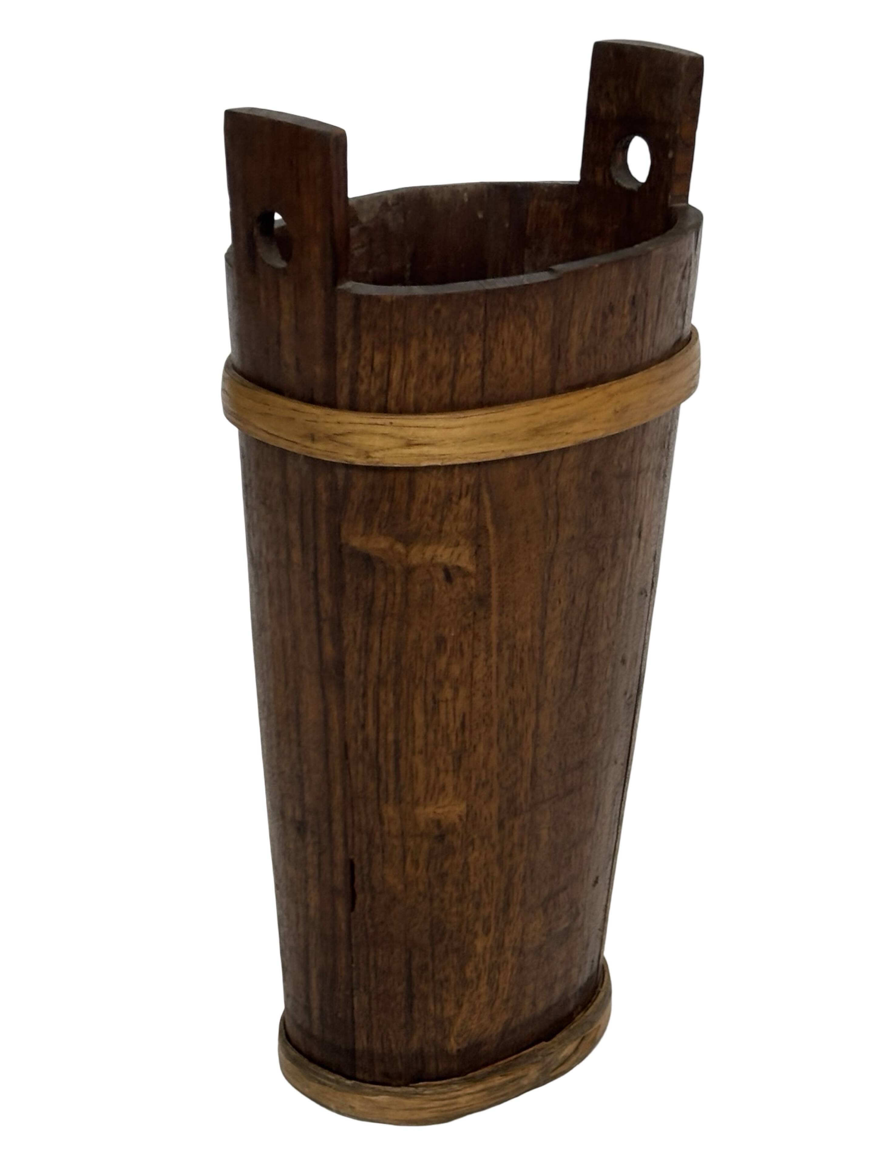 Vintage Wooden Umbrella Stand, 1960s minimalist design