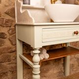 Antique sage green washstand