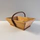 Small basket / vintage wooden harvest basket – Curved handle