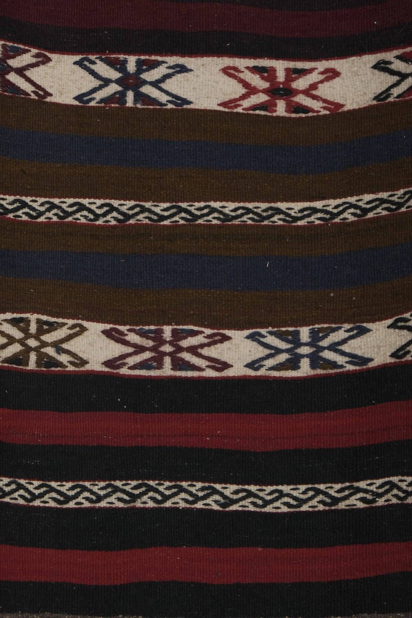 Vintage Turkish hallway rug 63x543 cm
