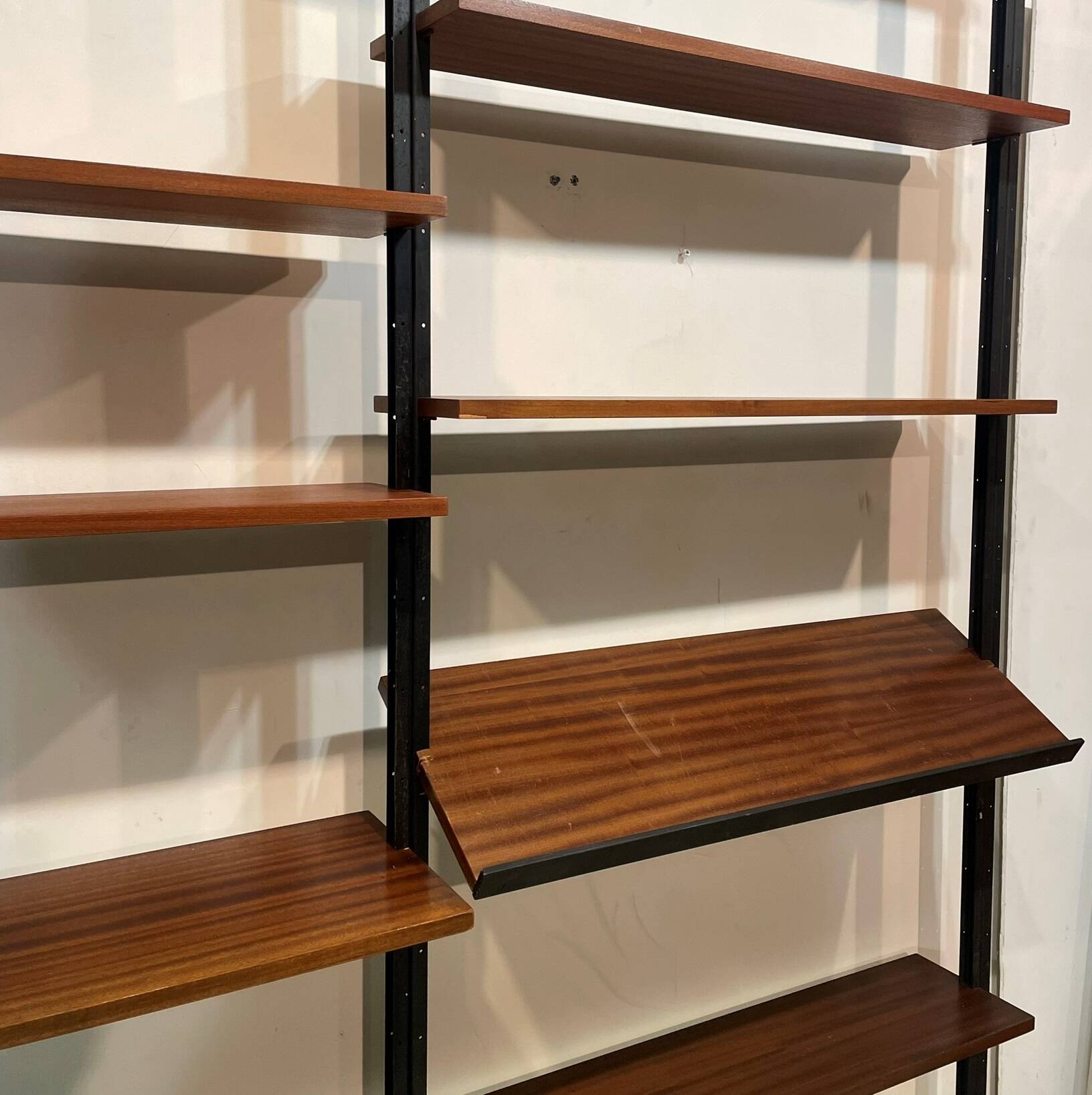Rosewood Wall or Floor/Ceiling Bookcase