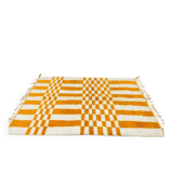 Large natural wool Beni Ouraine rug