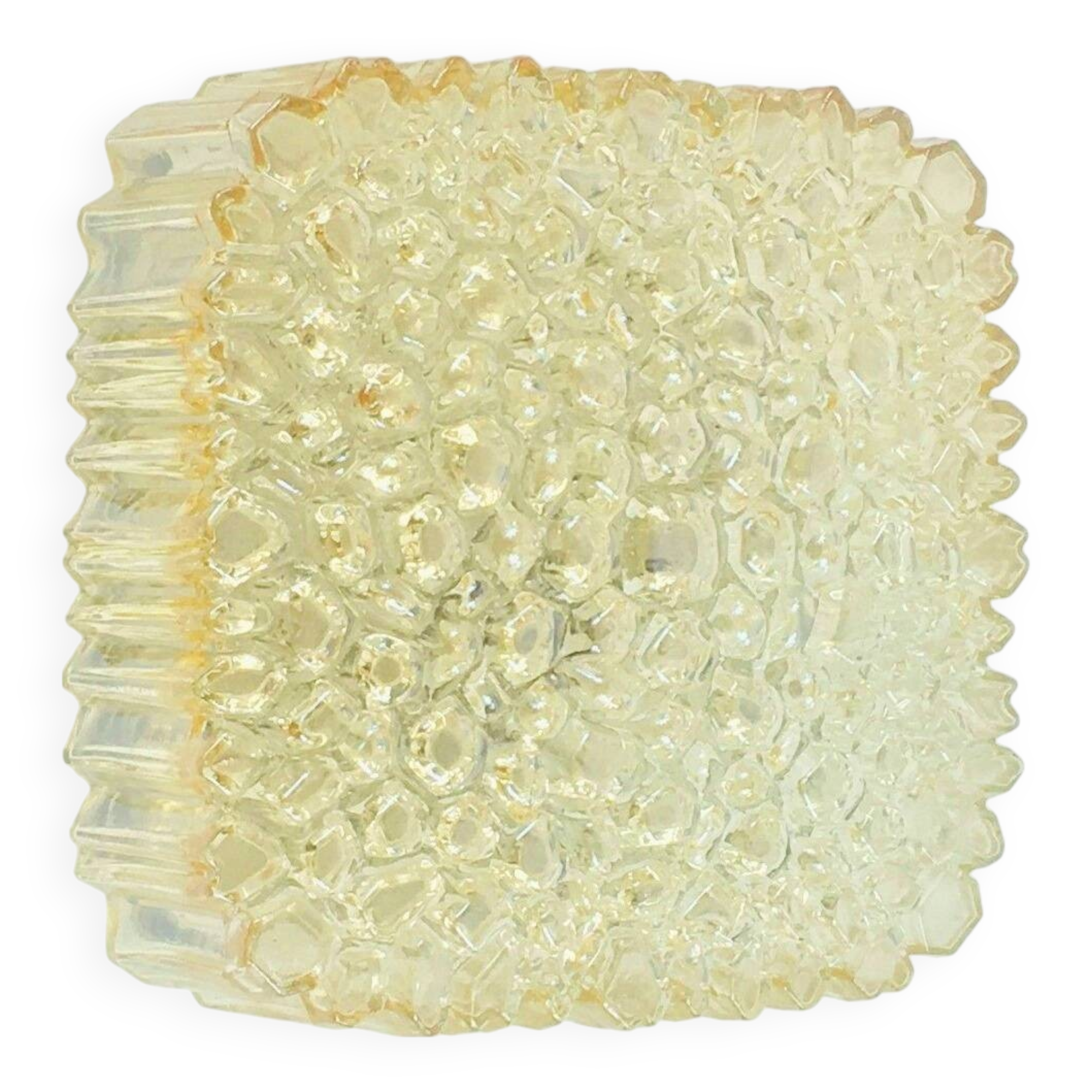 Mid-Century Amber Bubble Glass Wall Lamp by H. Tynell for Limburg, 1970s