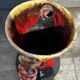 Vintage ceramic vase from Vallauris, signed JAC