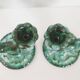 Paire de chandeliers Longwy vintage 1960