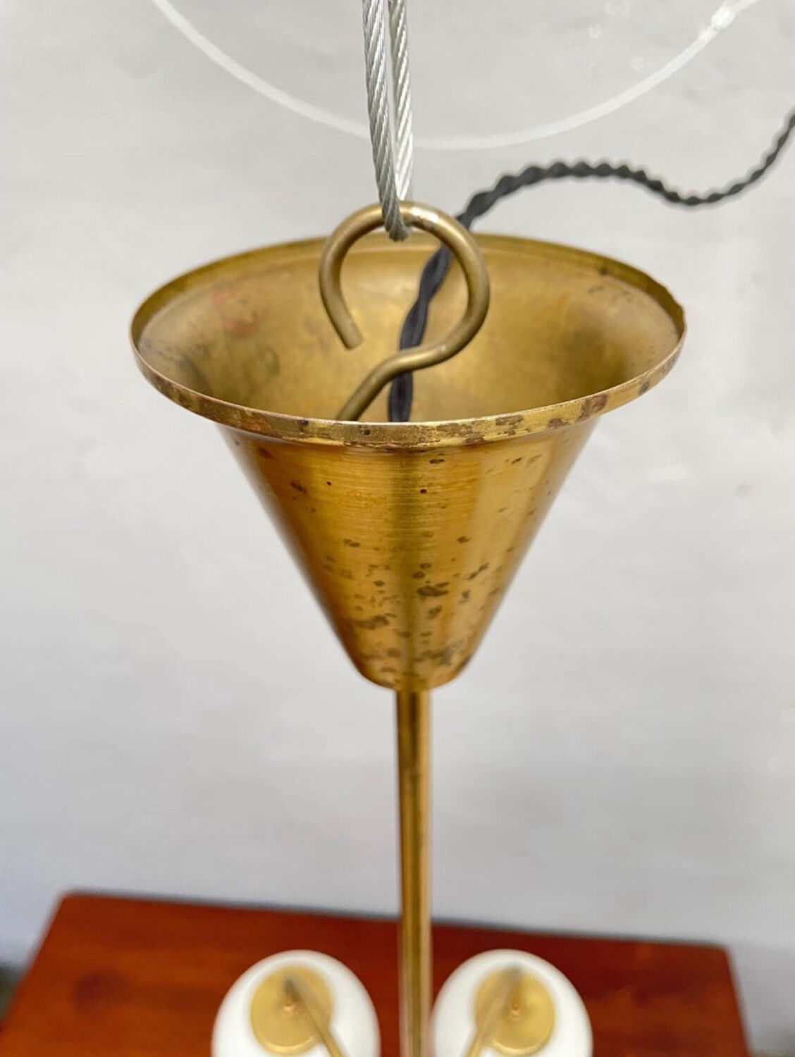 Danish Modernist 6 Arm Chandelier by LYFA