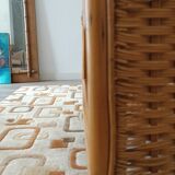 Braided rattan coffee table