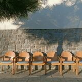 6 Scandinavian wooden chairs