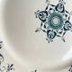 Set of 8 dessert plates in ironstone "Amiral", Creil & Montereau, green-blue, late 19th century.