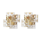 Pair of crystal wall lights by Kinkeldey, Germany, 1970s.
