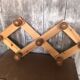 Old Extensible Wall Coat Rack x7 Vintage Wooden Ball Hooks #A704