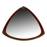 Important Miroir Triangulaire en Teck, Design Scandinave, Circa 1950