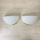 Pair of Limburg Glashütte wall lamp sconce opaline glass with golden detail