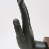 Buddha hand statue bookend