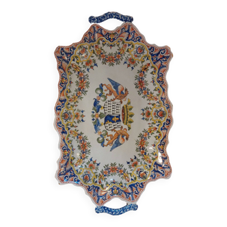 Plat en faience de quimper pb pour porquier beau