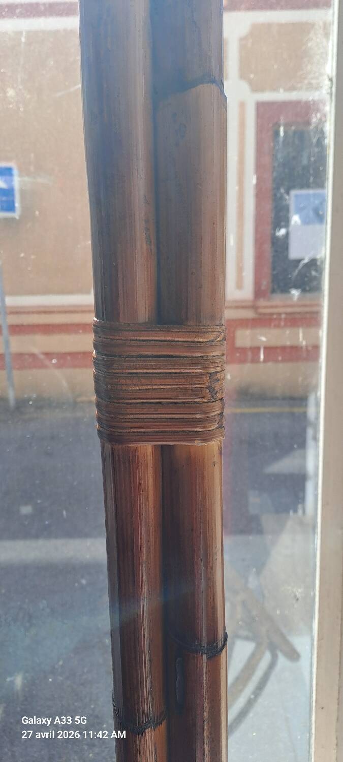 1950s rattan coat rack