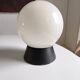 Applique boule en opaline blanche 1970