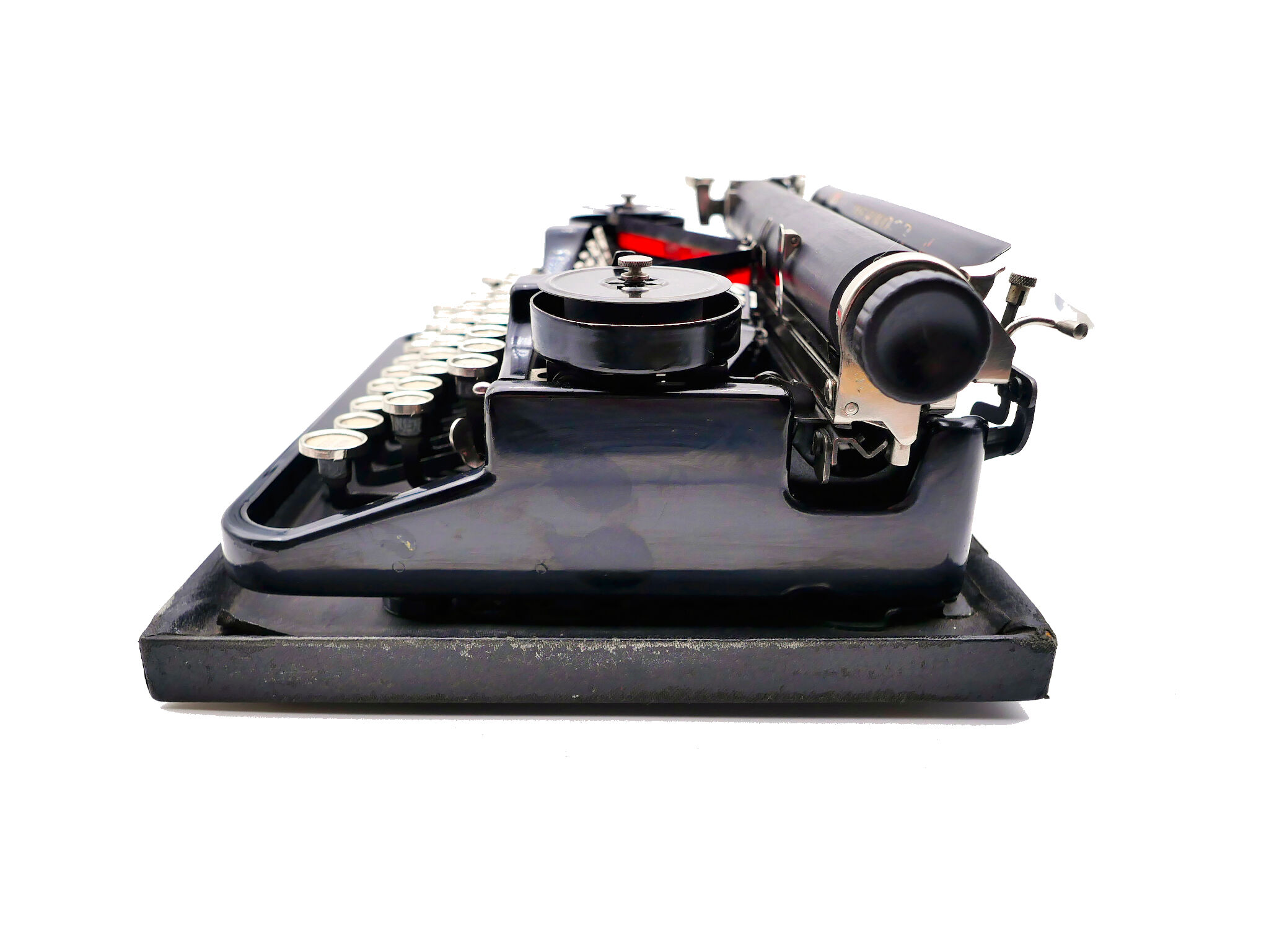 1926 new tape revised black tape underwood typewriter 3 bank