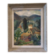 Antique oil painting on cardboard, signed Alfred Lalanne