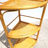 Rattan corner shelf
