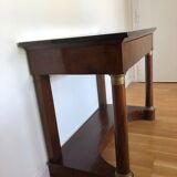 Mahogany and marble Empire console