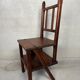 Échelle / chaise de bibliothèque antique