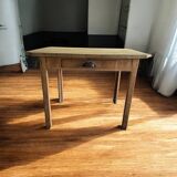 Antique wooden farmhouse table with drawer – 19th / early 20th century