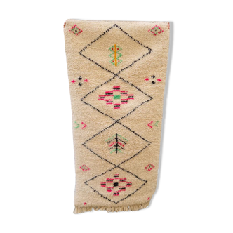 Berber wool carpet colorful pattern 78x154 cm