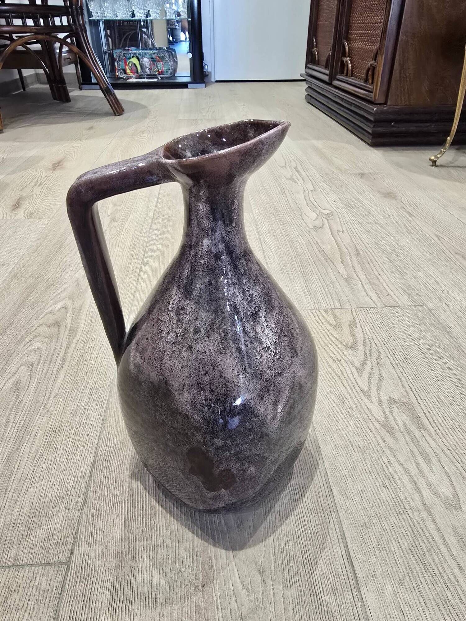 Large pitcher / sculptural vase Accolay – Potters of Accolay – 1950s-60s – signed, No. 3 – H. 33 cm