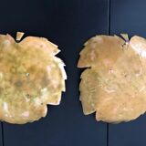 Two enamel cups on copper