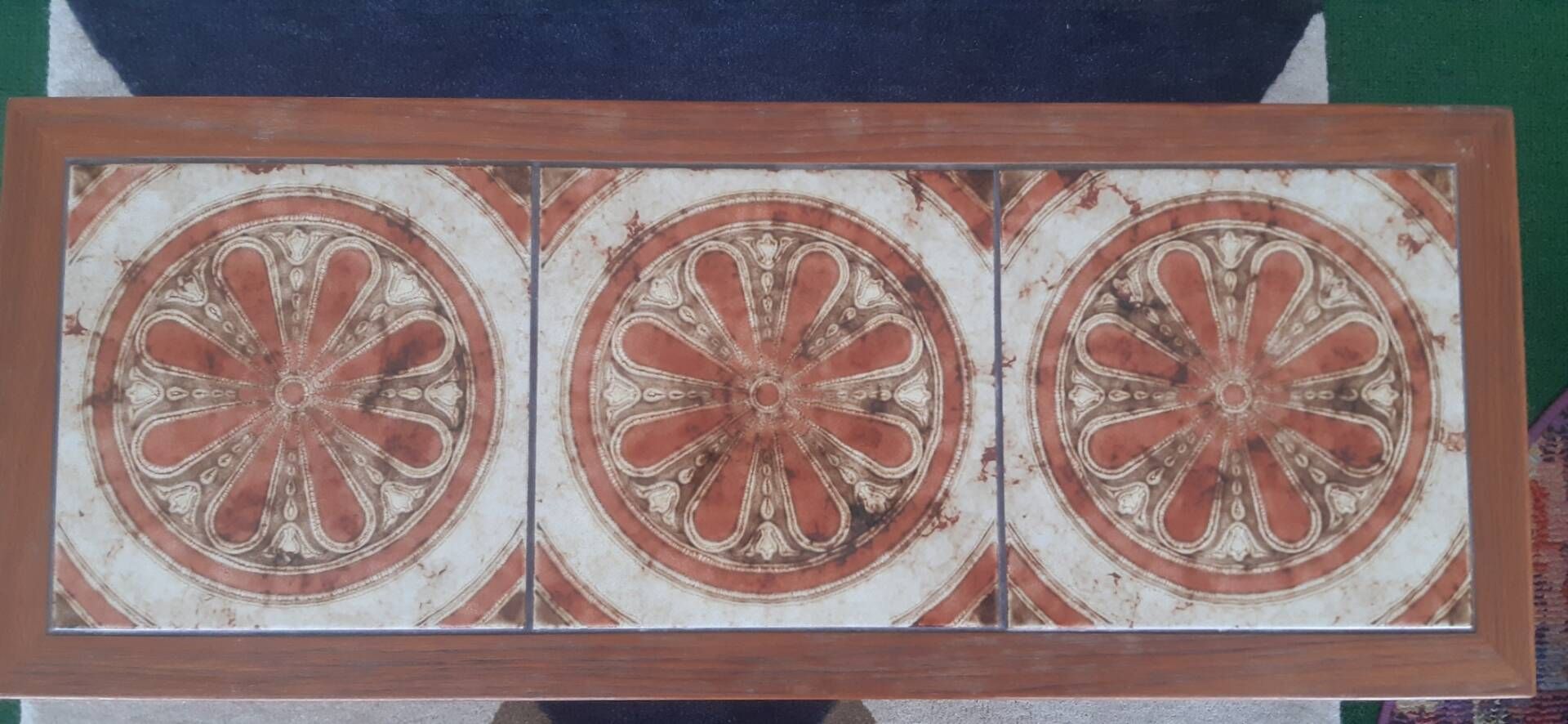 Wood ceramic coffee table