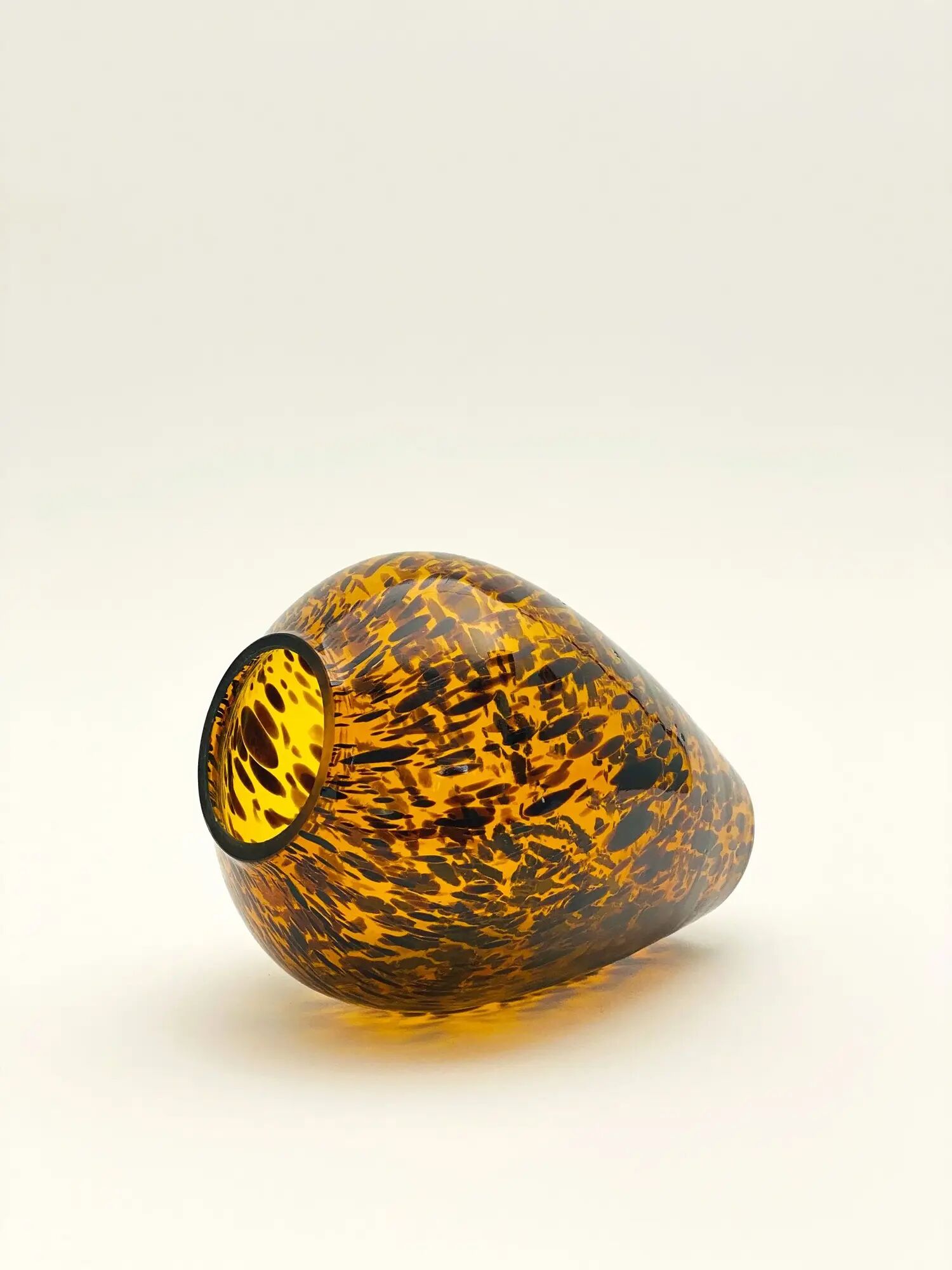 Scalloped glass vase