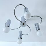 Vintage Space Age Ceiling Light, Chrome
