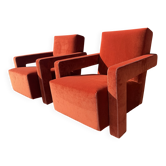 1x Cassina Utrecht chair Terracotta velours in Nieuwstaat!!