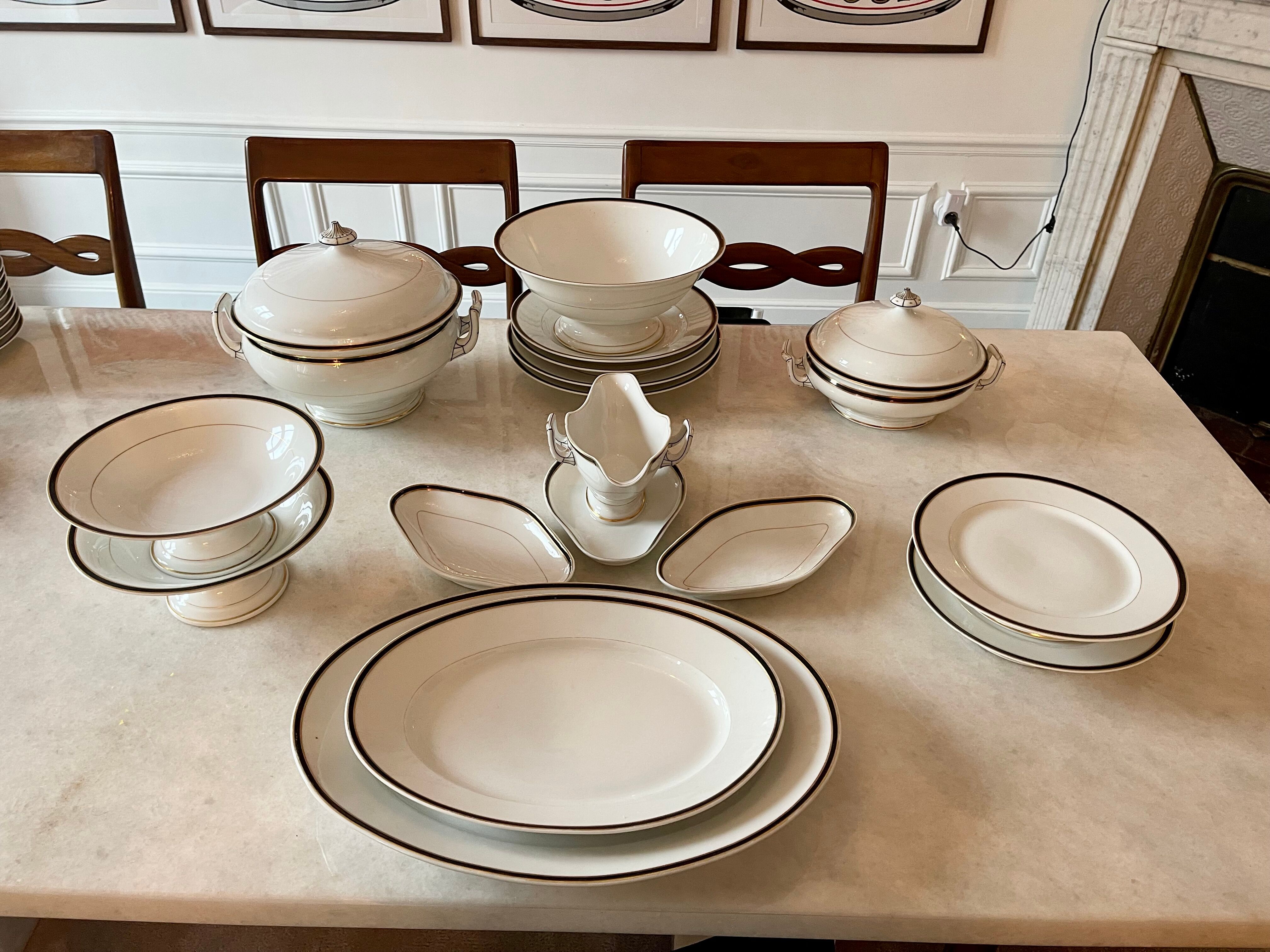 Table service in porcelain ch pillivuyt 81 pieces