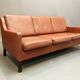 Sofa 3 places all Scandinavian design cognac leather