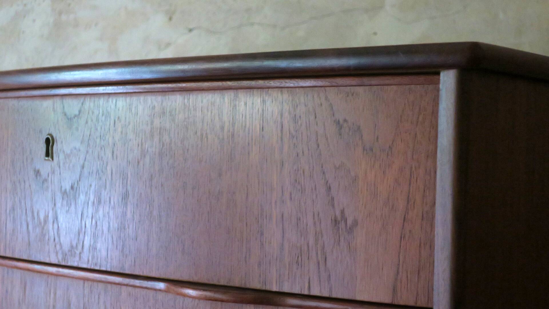 Danish teak chest of drawers signed by Holger Georg Jensen, 1960s