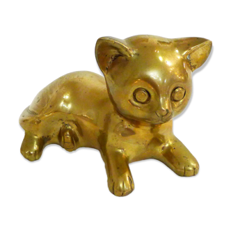 Small brass cat